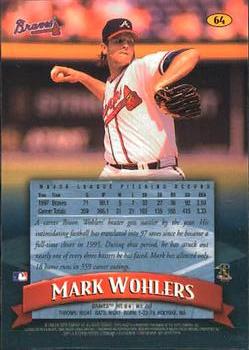 1998 Finest #64 Mark Wohlers Back