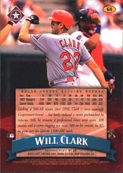 1998 Finest #68 Will Clark Back