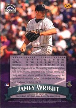 1998 Finest #69 Jamey Wright Back