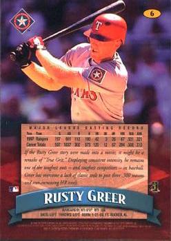 1998 Finest #6 Rusty Greer Back