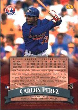1998 Finest #76 Carlos Perez Back
