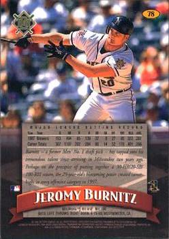 1998 Finest #78 Jeromy Burnitz Back