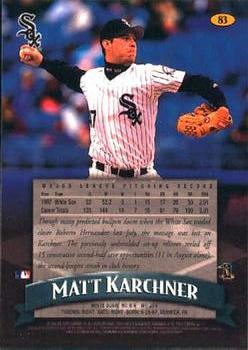 1998 Finest #83 Matt Karchner Back