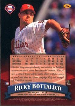 1998 Finest #84 Ricky Bottalico Back
