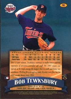 1998 Finest #91 Bob Tewksbury Back