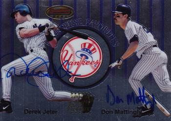 1999 Bowman's Best - Franchise Favorites Autographs #FR1C Derek Jeter / Don Mattingly Front