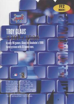 1999 Bowman's Best - Future Foundations Mach I #FF2 Troy Glaus  Back
