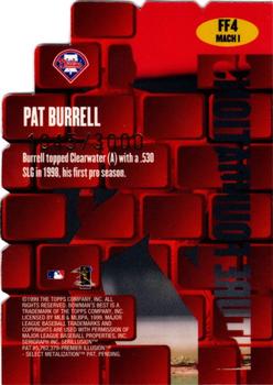 1999 Bowman's Best - Future Foundations Mach I #FF4 Pat Burrell  Back