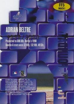 1999 Bowman's Best - Future Foundations Mach I #FF5 Adrian Beltre  Back