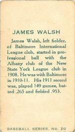 1912 Imperial Tobacco C46 #20 James Walsh Back