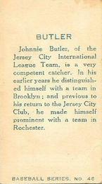 1912 Imperial Tobacco C46 #46 Johnnie Butler Back