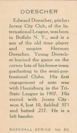 1912 Imperial Tobacco C46 #50 Jack Doscher Back