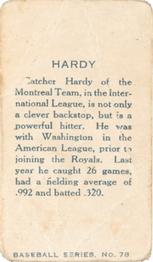 1912 Imperial Tobacco C46 #78 Jack Hardy Back