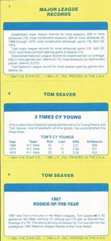 1986 Star Tom Seaver #7-9 Tom Seaver Back