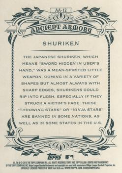 2015 Topps Allen & Ginter - Ancient Armory #AA-12 Shuriken Back