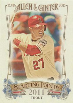 2015 Topps Allen & Ginter - Starting Points #SP-3 Mike Trout Front