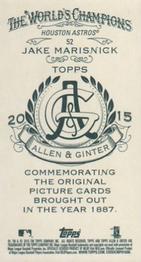 2015 Topps Allen & Ginter - Mini A & G Back #52 Jake Marisnick Back