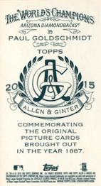 2015 Topps Allen & Ginter - Mini A & G Back #35 Paul Goldschmidt Back