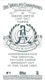 2015 Topps Allen & Ginter - Mini A & G Back #65 David Ortiz Back