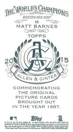 2015 Topps Allen & Ginter - Mini A & G Back #68 Matt Barnes Back
