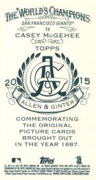 2015 Topps Allen & Ginter - Mini A & G Back #74 Casey McGehee Back