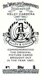 2015 Topps Allen & Ginter - Mini A & G Back #197 Melky Cabrera Back