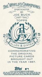 2015 Topps Allen & Ginter - Mini A & G Back #201 Joe Buck Back