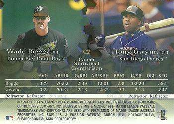 1999 Finest - Complements Dual Refractors #C2 Tony Gwynn / Wade Boggs  Back