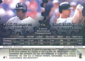 1999 Finest - Complements Dual Refractors #C6 Mark McGwire / Frank Thomas  Back