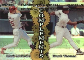 1999 Finest - Complements Dual Refractors #C6 Mark McGwire / Frank Thomas  Front