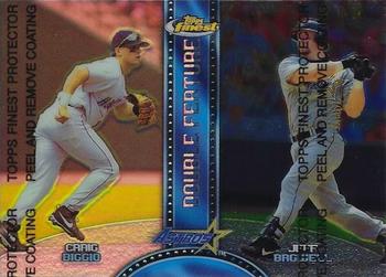 1999 Finest - Double Feature Refractor Left #DF4 Craig Biggio / Jeff Bagwell  Front