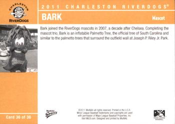 2011 MultiAd Charleston RiverDogs #36 Bark Back