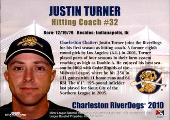 2010 Grandstand Charleston RiverDogs #NNO Justin Turner Back