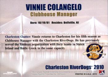 2010 Grandstand Charleston RiverDogs #NNO Vinnie Colangelo Back