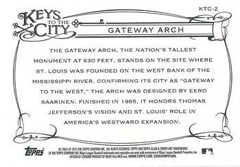 2015 Topps Allen & Ginter - Keys to the City #KTC-2 Gateway Arch Back