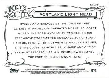 2015 Topps Allen & Ginter - Keys to the City #KTC-5 Portland Light Head Back