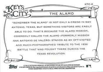 2015 Topps Allen & Ginter - Keys to the City #KTC-6 The Alamo Back