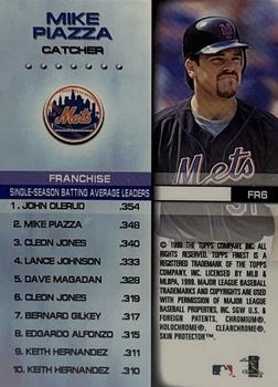 1999 Finest - Franchise Records #FR6 Mike Piazza  Back