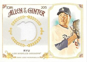 2015 Topps Allen & Ginter - Full Size Relic #FSRB-HRY Hyun-Jin Ryu Front