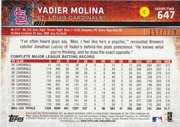 2015 Topps - Sparkle Foil #647 Yadier Molina Back