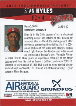 2015 Choice Indianapolis Indians #30 Stan Kyles Back