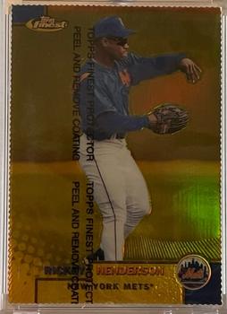 1999 Finest - Gold Refractors #159 Rickey Henderson  Front