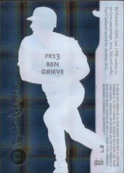 1999 Finest - Peel and Reveal Hyperplaid #PR13 Ben Grieve  Back