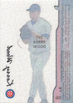 1999 Finest - Peel and Reveal Sparkle #PR1 Kerry Wood  Back