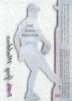 1999 Finest - Peel and Reveal Sparkle #PR6 Greg Maddux  Back