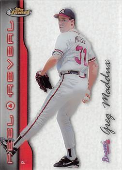 1999 Finest - Peel and Reveal Sparkle #PR6 Greg Maddux  Front