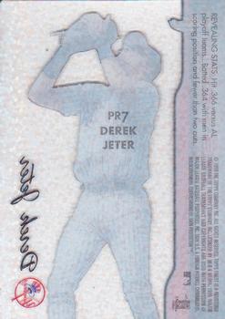 1999 Finest - Peel and Reveal Sparkle #PR7 Derek Jeter  Back