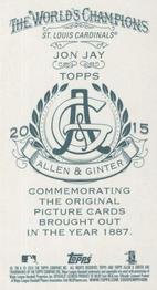 2015 Topps Allen & Ginter - Mini No Card Number #NNO Jon Jay Back