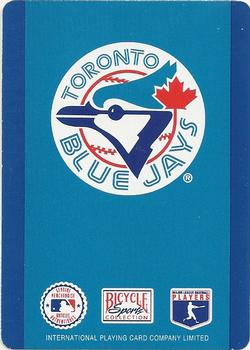1994 Bicycle Toronto Blue Jays Playing Cards #2♠ Michael Timlin Back