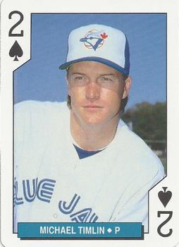1994 Bicycle Toronto Blue Jays Playing Cards #2♠ Michael Timlin Front